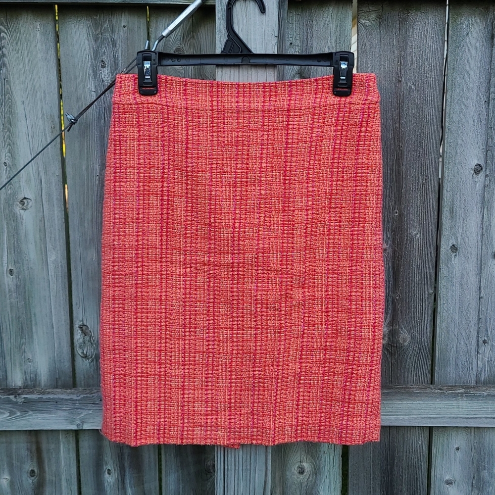 J. Crew No. 2 Pencil Skirt in Vibrant Tweed New Without Tags